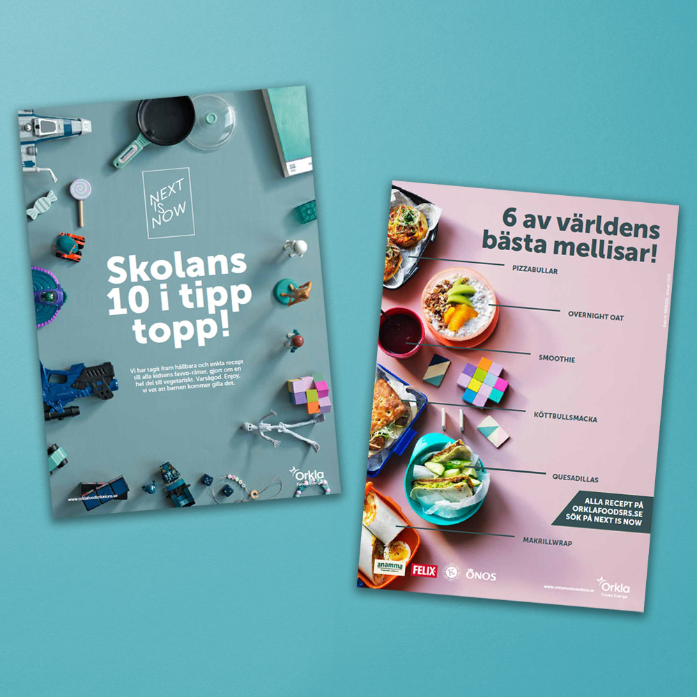 Fram- och baksida av receptfoldern Skolans 10 i tipp topp.