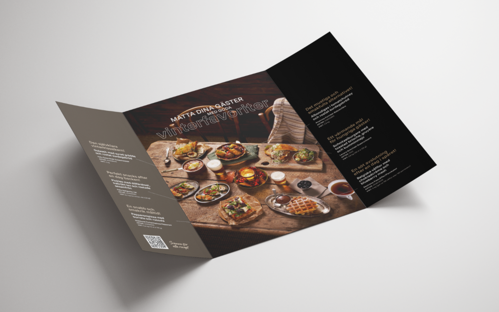 Mockup av foldern Varmt & Kallt Vinter