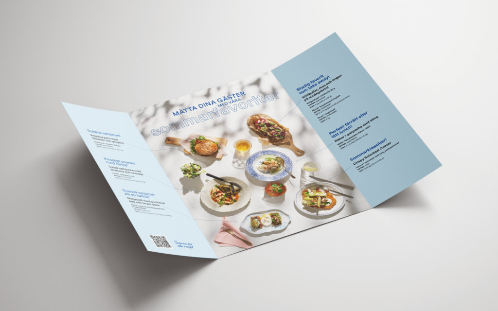 Mockup av foldern Varmt & Kallt Sommar