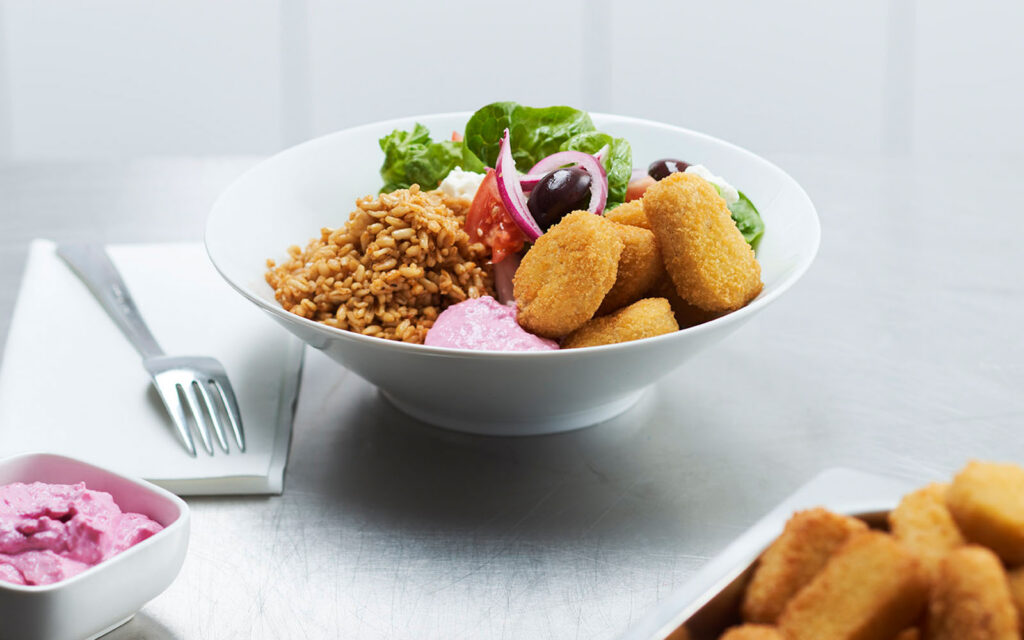 Bowl med Vegetarisk Nugget.