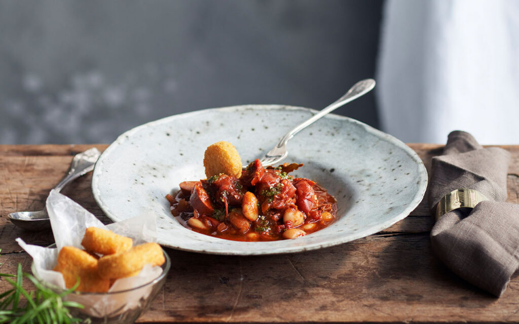Cassoulet med Vegetarisk Nugget.